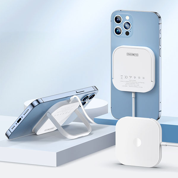 Chargeur sans fil W7 3 en 1 avec support de charge pour appareils Android/Apple