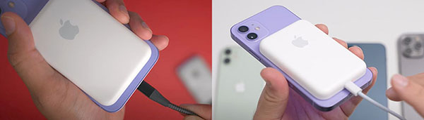 how to charge MagSafe battery pack