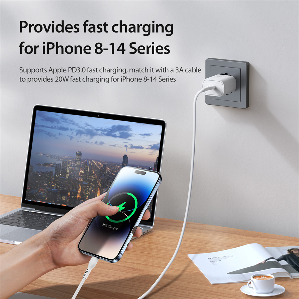 T6 25W PD Charger Fast Charging for Samsung iPhone iPad