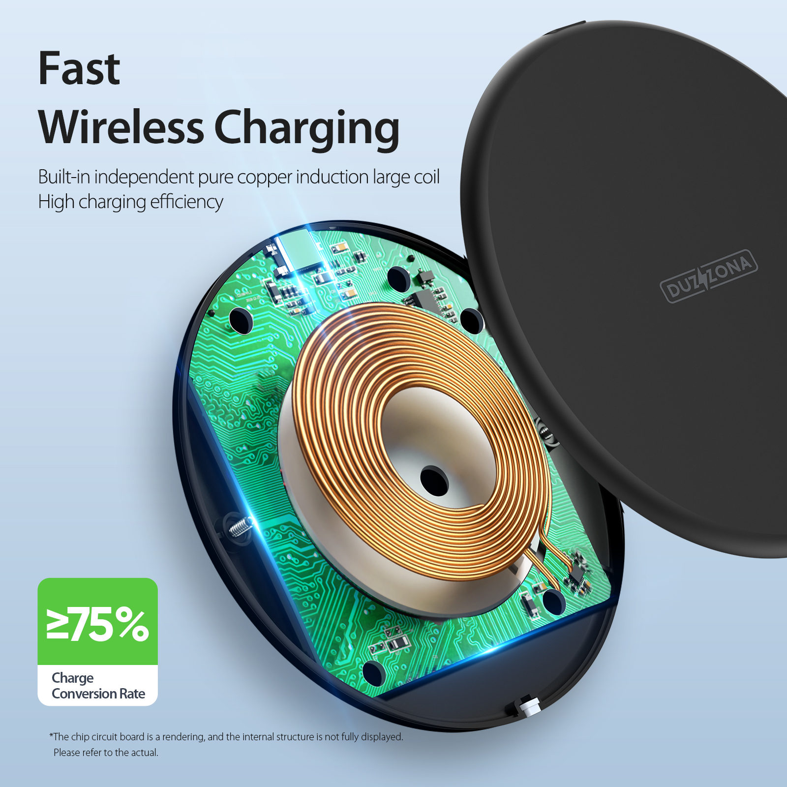 W11 Qi-Certified 15W Simple Wireless Charger