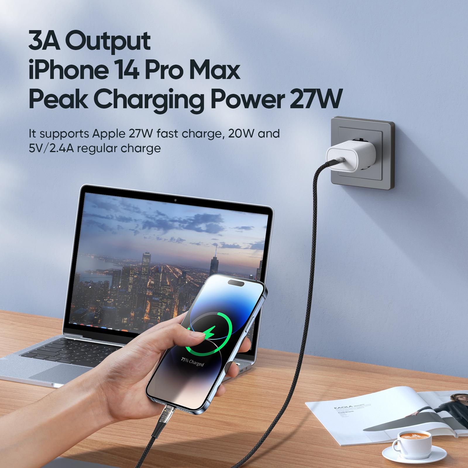 Visiodirect - Chargeur USB-C 20W + Cable de charge Type C vers Lightning 1  Mètre compatible pour iPhone SE 2022 Couleur Blanc - Visiodirect - - Câble  Lightning - Rue du Commerce