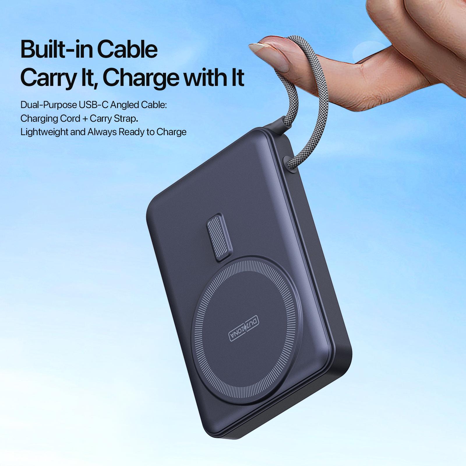 P2 10000mAh Magnetic Power Bank with Built-in Cable